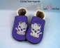 Preview: Lederpuschen Katze mit Blumenschmuck