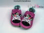 Preview: Lederpuschen Zebra mit Blumenkopfschmuck