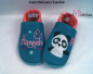 Preview: Lederpuschen Panda mit Ballon