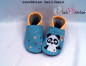 Preview: Lederpuschen Panda mit Ballon
