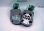 Preview: Lederpuschen Panda mit Ballon