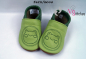 Preview: Lederpuschen Redwork Frosch