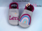 Preview: Lederpuschen Regenbogen Herz
