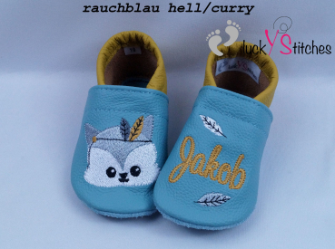 Lederpuschen Boho Fuchs 8
