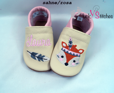 Lederpuschen Boho Fuchs 7