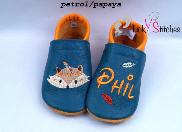 Lederpuschen Boho Fuchs 6
