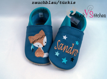 Lederpuschen Boho Fuchs 5
