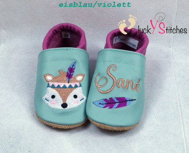 Lederpuschen Boho Fuchs 7