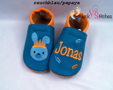 Lederpuschen Boho Hase 5