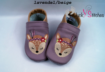 Lederpuschen Boho Reh 3
