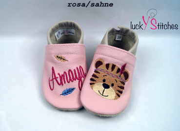 Lederpuschen Boho Tiger 2