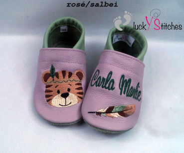 Lederpuschen Boho Tiger 2