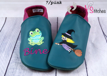 Lederpuschen Hexe und Frosch
