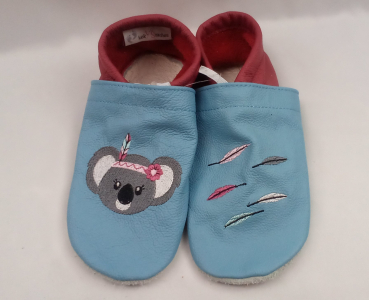 Lederpuschen Koala Mädchen, Größe 31