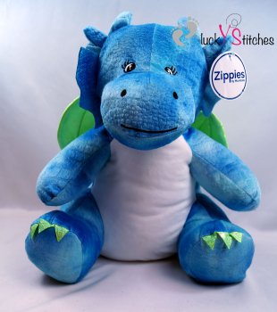 Kuscheltier, Dinosaurier-blau mit Flügel