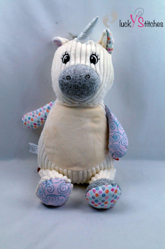 Kuscheltier, Einhorn, creme, Sensorik