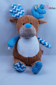 Kuscheltier, Elch, blau, Sensorik
