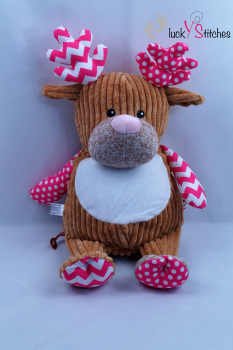 Kuscheltier, Elch, pink, Sensorik