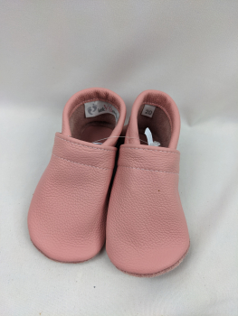 Lederpuschen Uni Rosa, Größe 20 -