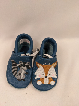 Lederpuschen Fuchs und Waschbär Größe 17
