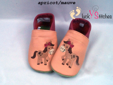 Lederpuschen Pferd, Pony mit Schleife
