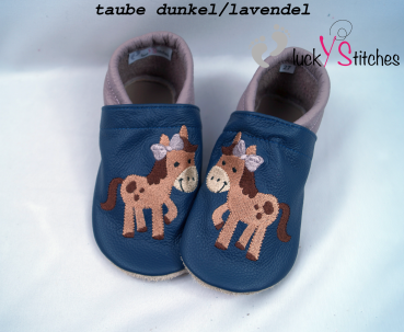 Lederpuschen Pferd, Pony mit Schleife