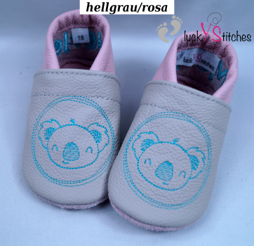 Lederpuschen Redwork Koala