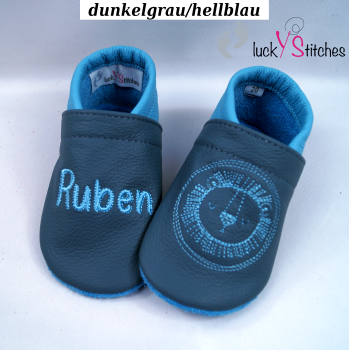 Lederpuschen Redwork Löwe 2