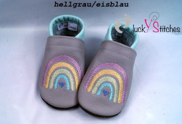 Lederpuschen Regenbogen Herz