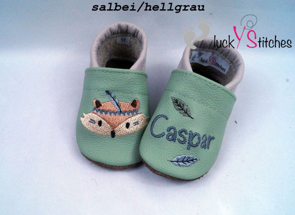 Lederpuschen Boho Fuchs 6