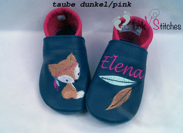 Lederpuschen Boho Fuchs 5