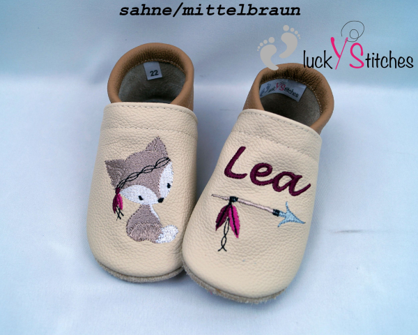 Lederpuschen Boho Fuchs 5