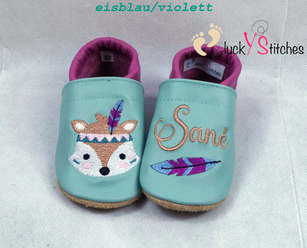 Lederpuschen Boho Fuchs 7