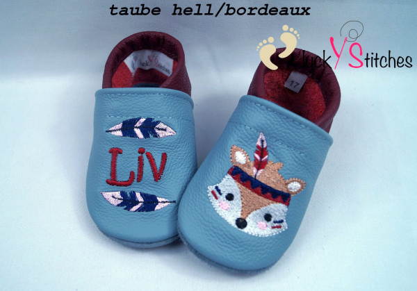 Lederpuschen Boho Fuchs 7