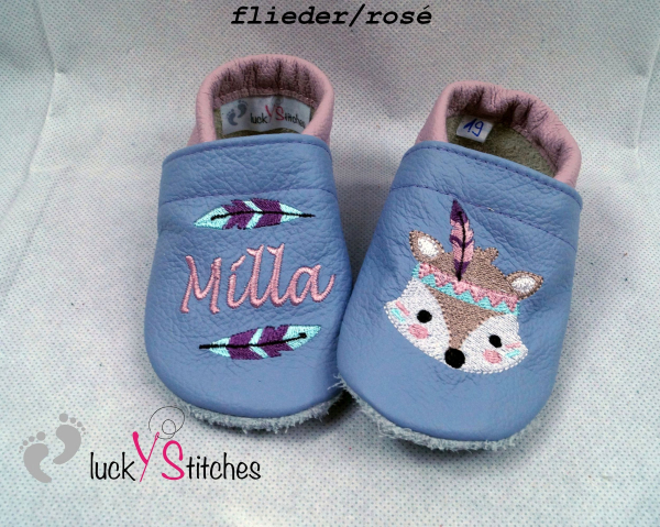 Lederpuschen Boho Fuchs 7