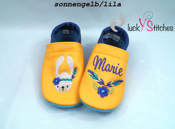 Lederpuschen Boho Hase 1