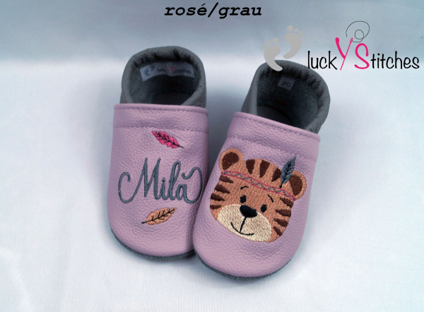 Lederpuschen Boho Tiger 2
