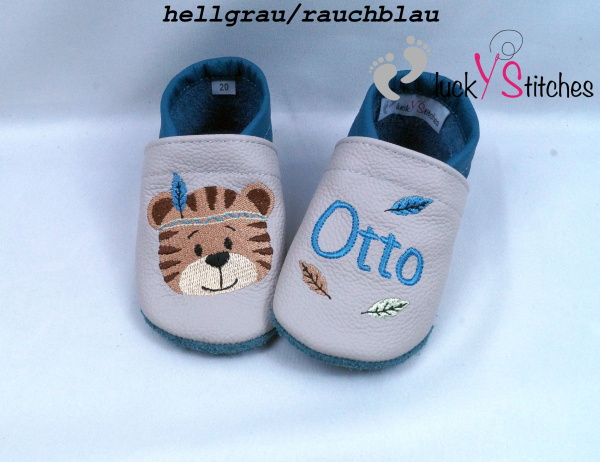 Lederpuschen Boho Tiger 1