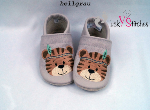Lederpuschen Boho Tiger 1