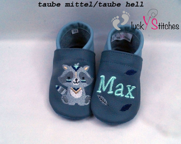 Lederpuschen Boho Waschbär 5
