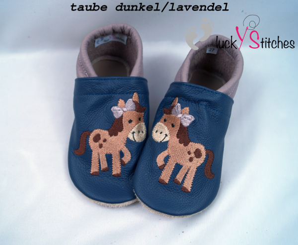 Lederpuschen Pferd, Pony mit Schleife