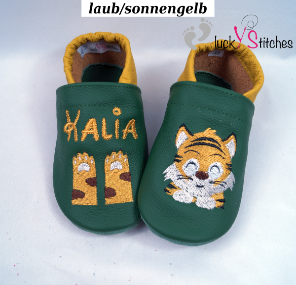 Lederpuschen Tiger und Tatzen